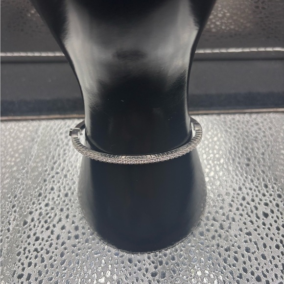 Elegant Silver Cz Bangle - Picture 2 of 4